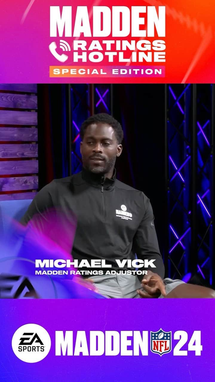 マイケル・ヴィックのインスタグラム：「Michael Vick tests his Madden Ratings History Knowledge 📝    How many Top 10 All-Time Falcons players can you name ⁉️    #Madden24 | @atlantafalcons」