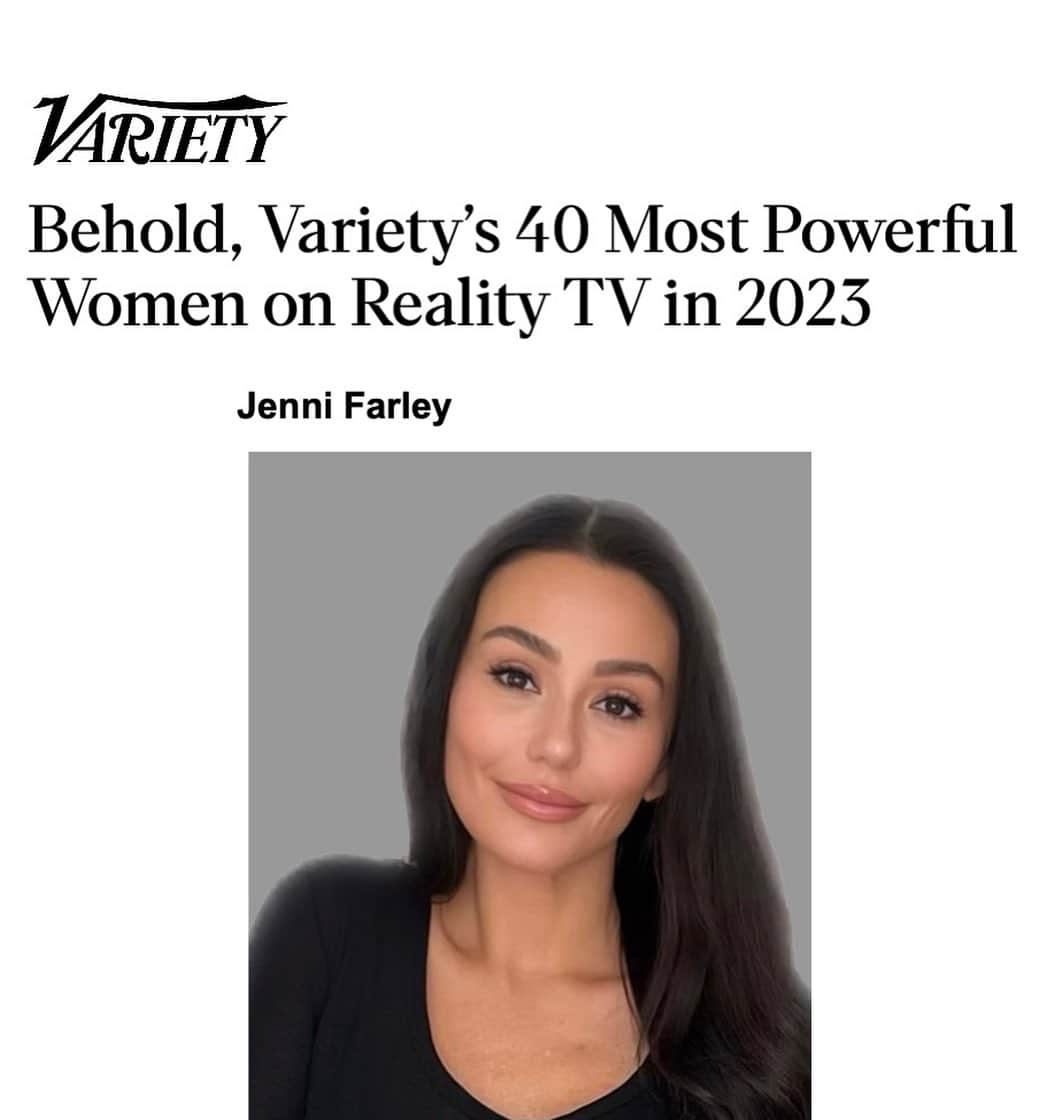ジェイワウのインスタグラム：「Thank you so much @variety for this incredible honor. @snooki and I are forever grateful making your list. The last 15 years have been a wild ride and I am so thankful for all the opportunities and experiences along the way. Especially this one 🙏🏼」