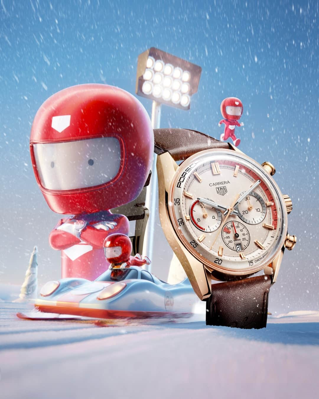 タグ・ホイヤーさんのインスタグラム写真 - (タグ・ホイヤーInstagram)「Unwrap the spirit of the season: where holiday joy meets prestige and innovation.⁣ ⁣ Dash into the festive race with our TAG Heuer Carrera Chronosprint Gold, as our merry TAG Heuer elves playfully tinker with the timekeeping magic! This playful timepiece, a celebration of precision and adventure, mirrors the speed of the original Porsche 901—reaching 0-100 km/h in a mere 9.1 seconds. ⁣ ⁣ #TAGHeuer #TAGHeuerCarrera」11月23日 1時00分 - tagheuer