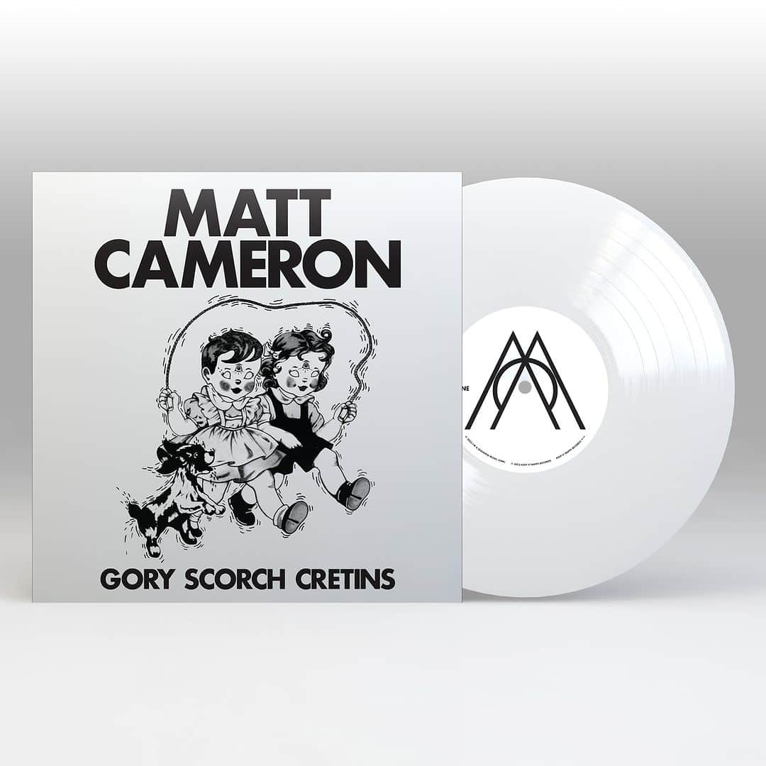 パール・ジャムのインスタグラム：「Matt Cameron is releasing a 5-song EP titled "Gory Scorch Cretins" on white vinyl for RSD Black Friday. Get the vinyl at participating indie record stores on Friday, November 24th. Check the link in bio for a record store near you.」