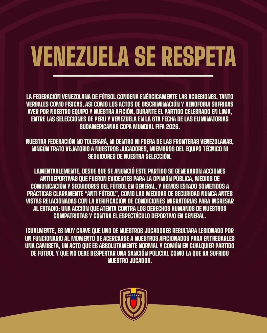 トマス・リンコンさんのインスタグラム写真 - (トマス・リンコンInstagram)「Venezuela se RESPETA 🇻🇪 @fvf_oficial」11月23日 1時09分 - tomasrincon8