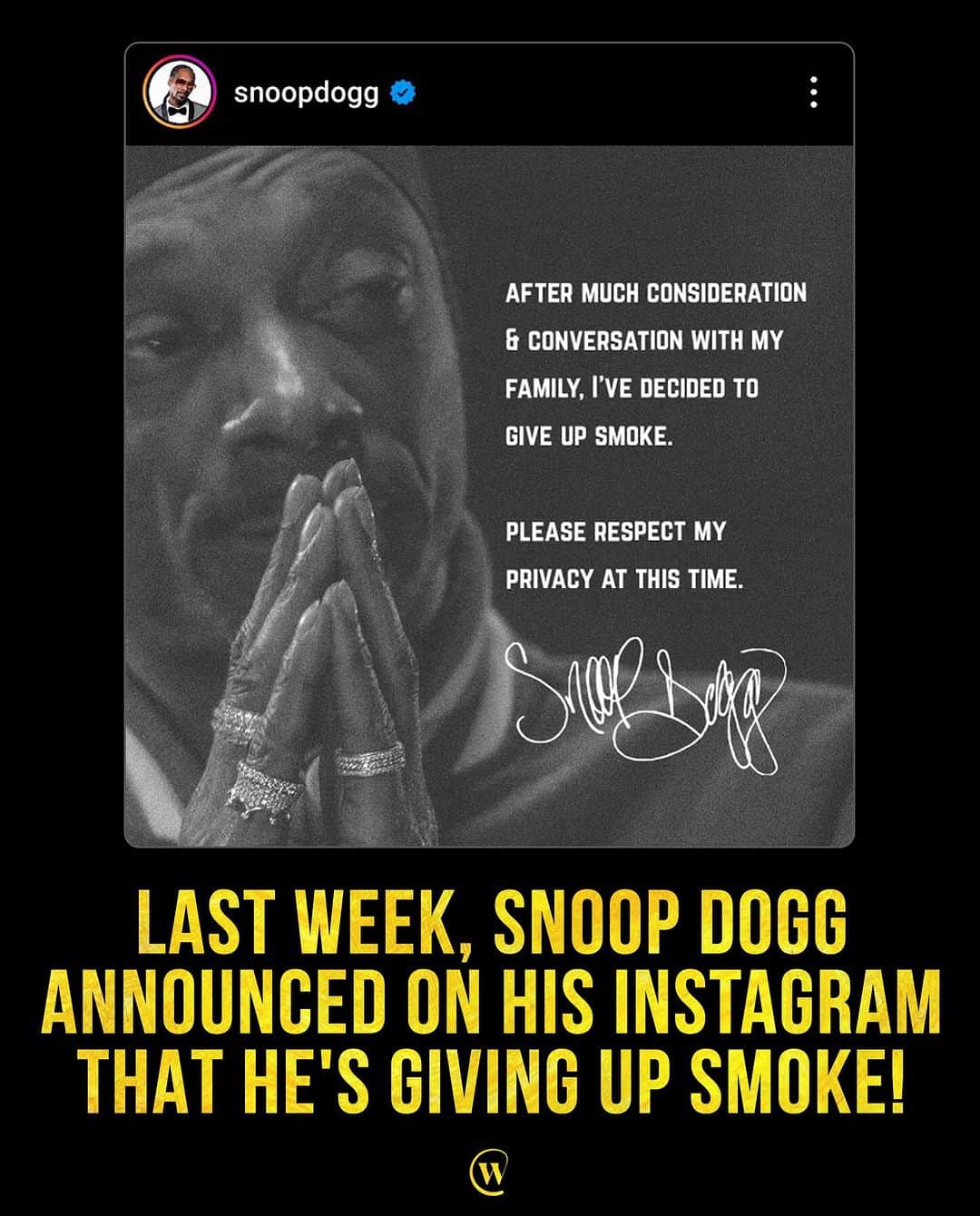 スヌープ・ドッグさんのインスタグラム写真 - (スヌープ・ドッグInstagram)「Snoop Dogg masterfully executed a marketing stunt by announcing he would "give up smoke," which was linked to a new advertisement for Solo Stove, a brand known for smokeless fire pits​​.   This move was part of a broader campaign where he collaborated with Solo Stove, and they even introduced a product named the "Snoop stove"​​. Known for his extensive work as a brand ambassador, Snoop Dogg's cryptic social media posts about quitting smoke were initially assumed to be hinting at a marketing stunt, a suspicion that later proved to be accurate​​.   This campaign has been recognized as one of the biggest PR stunts of the holiday season, showcasing Snoop Dogg's marketing acumen and his team's ability to generate buzz and intrigue​  Video: @snoopdogg @solostove」11月23日 1時13分 - snoopdogg
