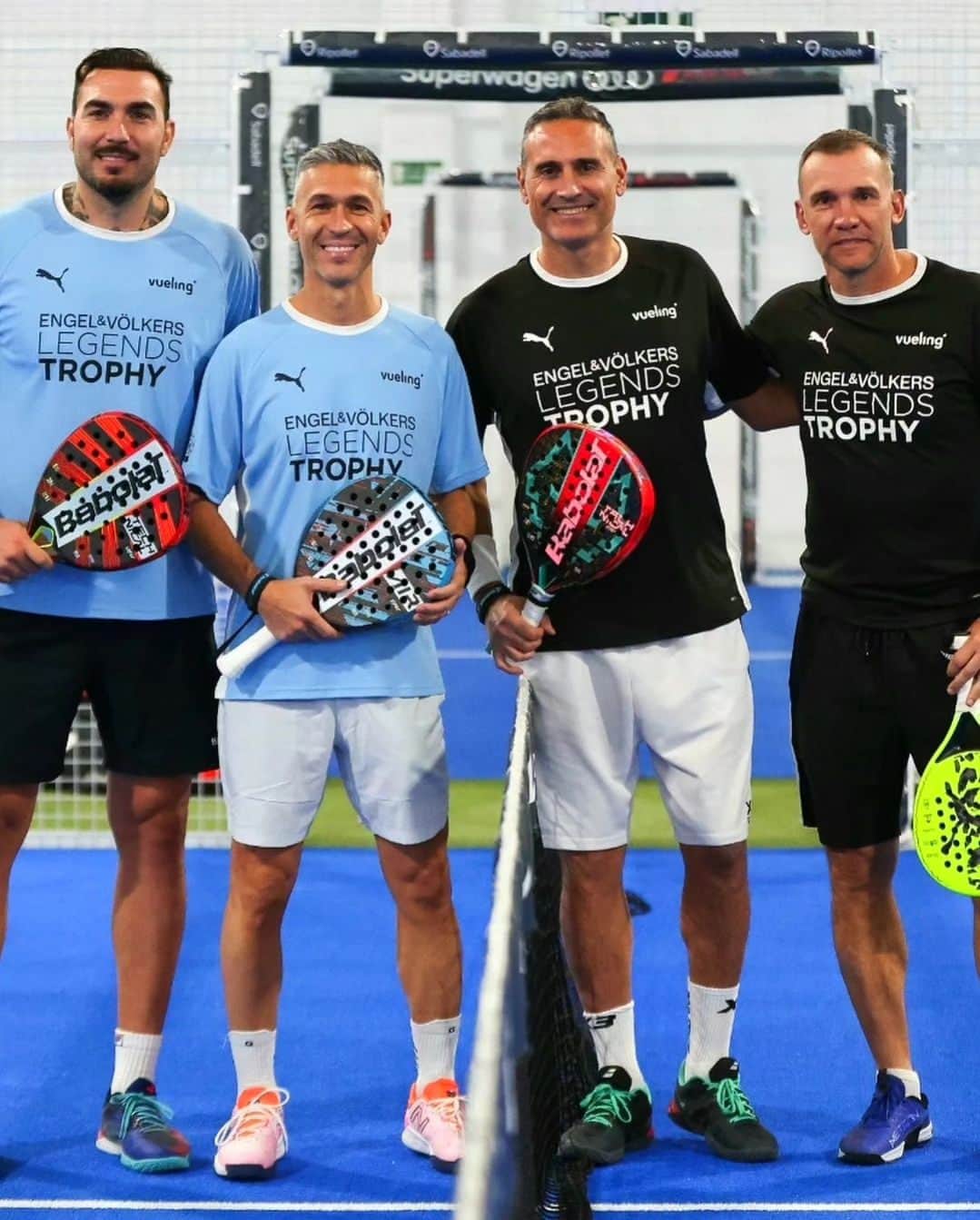 ルイス・ハビエル・ガルシア・サンスのインスタグラム：「One more year, we are here to compete at the @trophyoflegends  It's not easy to get that adrenaline of competing, and Padel is helping me cover that massive hole, football leaves, once you retire.  #morethanagame #padeltenis #rockie」