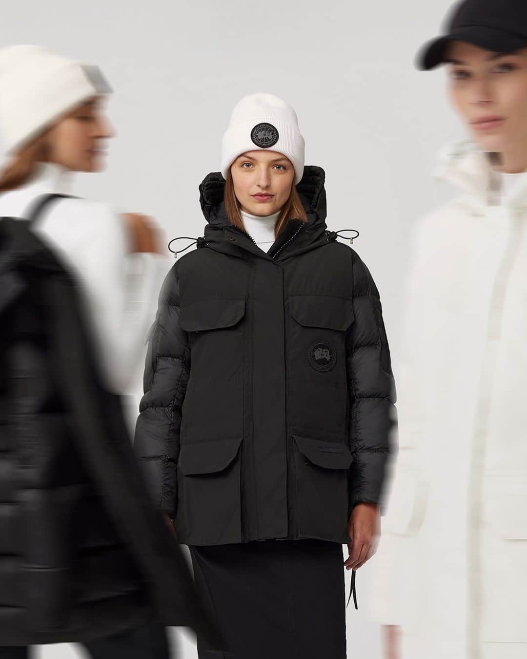 カナダグースのインスタグラム：「Our Expedition and Trillium Parka have entered a whole new era, this is the Paradigm Collection. Link in bio to shop.  #Sustainability」