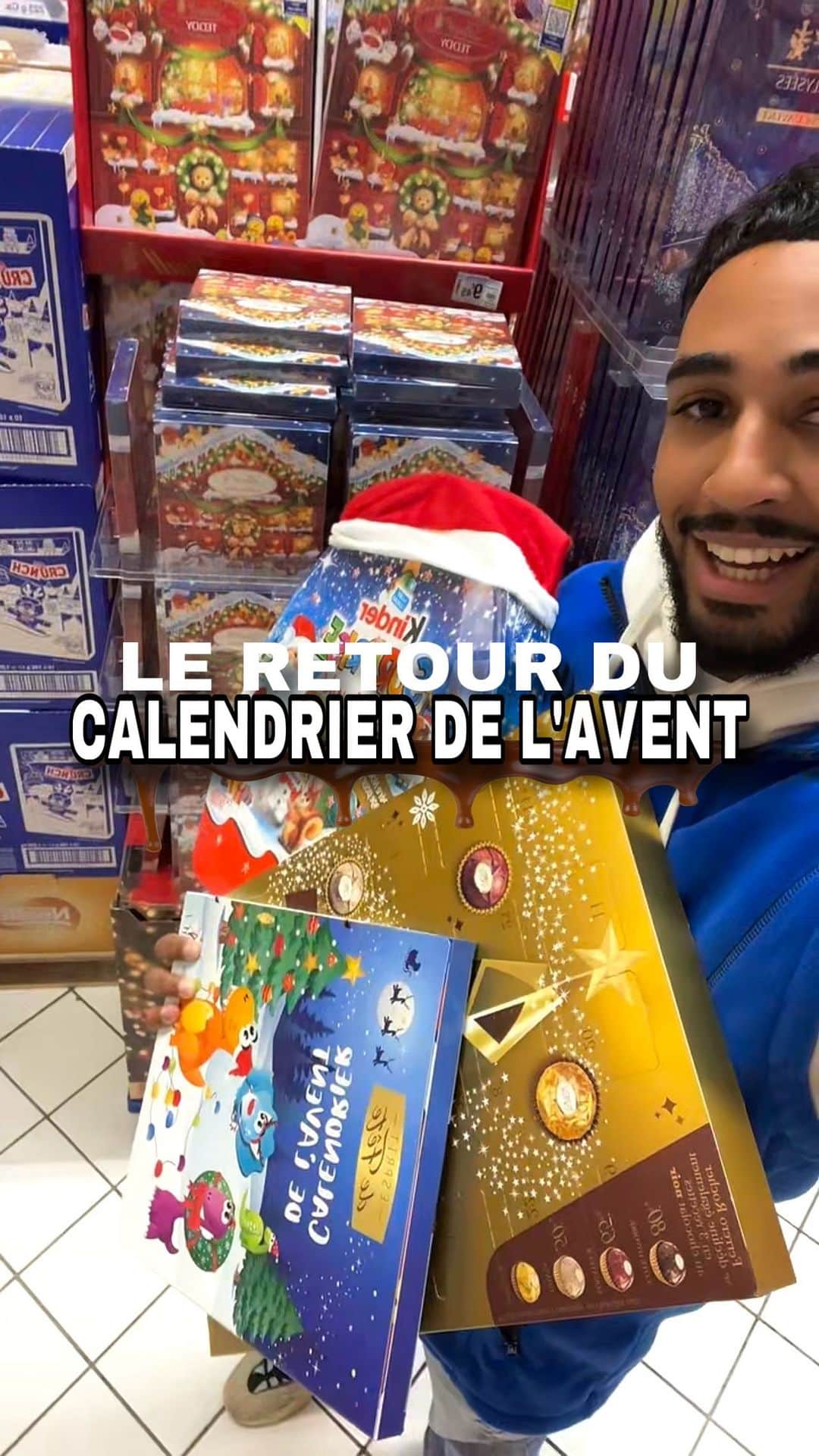 Carrefour Franceのインスタグラム：「It’s tiiiiiime 🎅🎄❄️  Qui a déjà son calendrier de l’avent ici ? 🙋‍♀️  #carrefour #noel #chocolat」