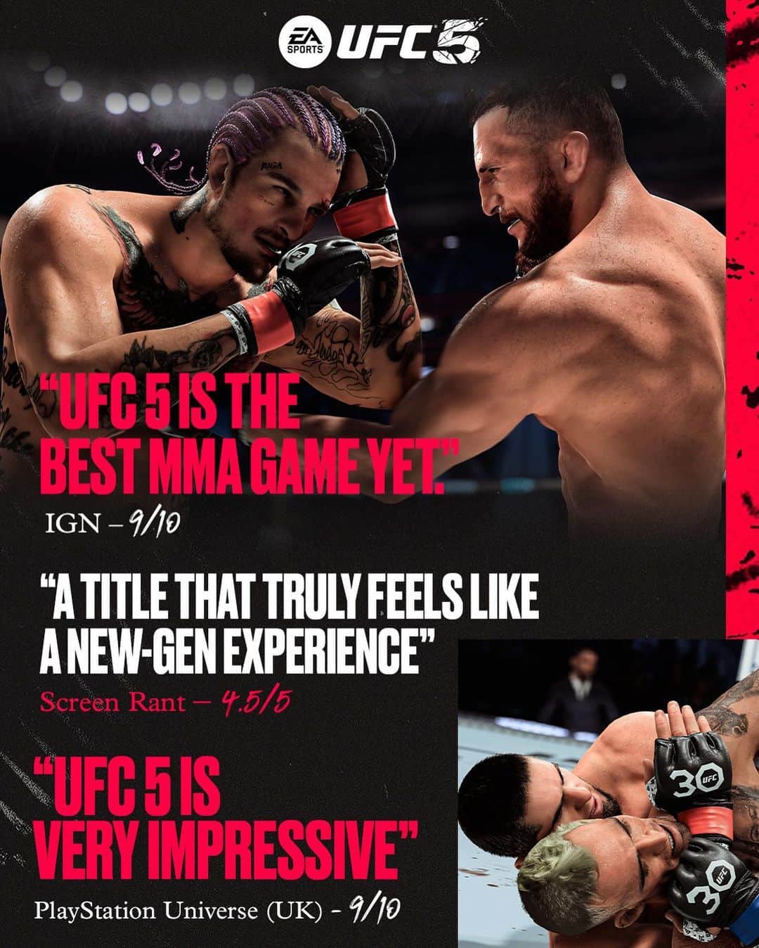UFCのインスタグラム：「Give the gift of #UFC5 this holiday season 🎁 🎮 Click the link in @easportsufc bio to get your copy today!」