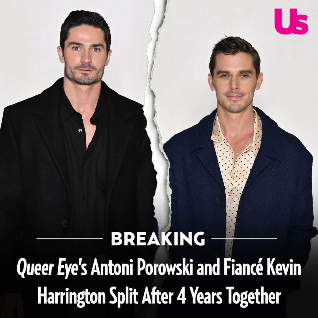 Us Weeklyのインスタグラム：「#QueerEye's Antoni Porowski and fiancé Kevin Harrington have called off their engagement and split after four years of dating. See details at the link in bio. (📸: Getty)」