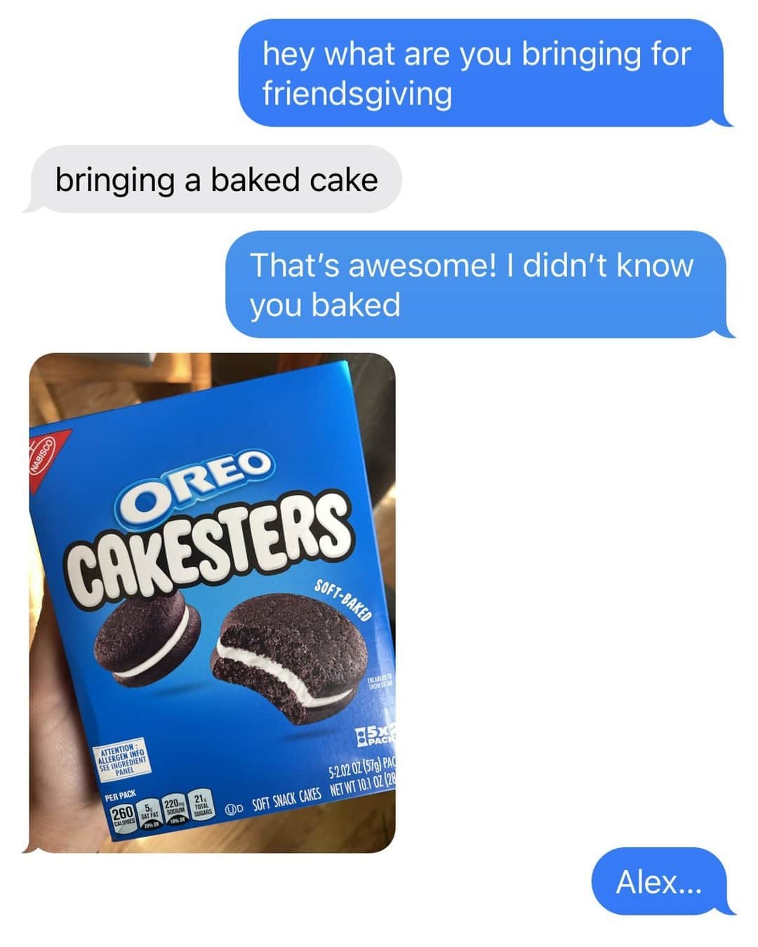 OREOのインスタグラム：「Petition to invite alex to all the gatherings」