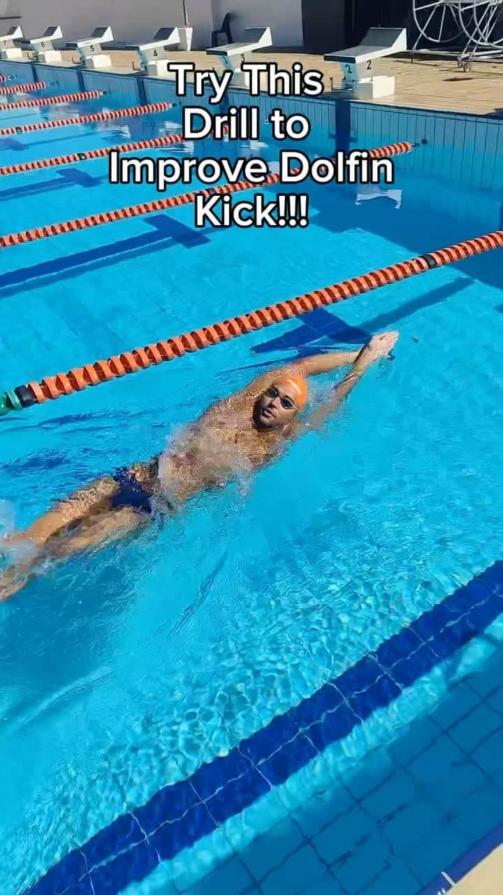 チャド・ルクロのインスタグラム：「This is a perfect drill to get the full body dolphin kick movement that will make you a winner on starts and turns, just like @chadleclos92」