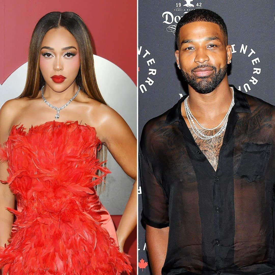 Us Weeklyのインスタグラム：「Jordyn Woods seemingly made a statement with a recent fashion choice ... but was it a message about her drama with Tristan Thompson and Khloé Kardashian? See Jordyn’s response, which comes days after she was referenced on #TheKardashians, at the link in bio. (📸: Getty)」