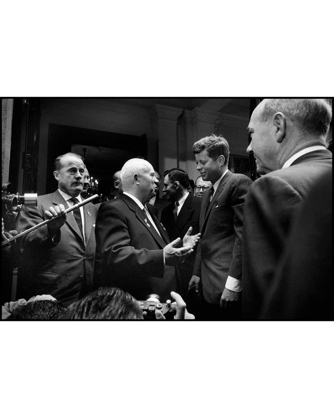 Magnum Photosさんのインスタグラム写真 - (Magnum PhotosInstagram)「Today marks 60 years since the assassination of US President John F. Kennedy in 1963, who, at 46 years old, was shot while riding in a presidential motorcade through downtown Dallas, Texas. The event would become one of the defining moments of the 20th century, leaving a cultural and political imprint that permanently altered the American landscape.⁠ ⁠ Kennedy's political career, including his campaign and election, was documented by Magnum photographers. Cornell Capa's coverage of his presidential run for @life is a lasting document and an intimate portrait of Kennedy's work and character. Capa's efforts continued during his first 100 days in office, granting a rare insight into the beginning of a presidency.⁠ ⁠ @elliotterwitt photographed JFK at several points, from his days as a senator to his funeral, where he captured this image of a mourning Jacqueline Kennedy. ⁠ ⁠ PHOTOS (left to right):⁠ ⁠ (1) US Senator from Massachusetts John F. Kennedy. USA. 1952. © @philippe_halsman_official / Magnum Photos⁠ ⁠ (2) Senator John F. KENNEDY. New York City, USA. 1955. © @elliotterwitt / Magnum Photos⁠ ⁠ (3) Senator John F. Kennedy with his wife, Jackie, and daughter, Caroline. Hyannisport, Massachusetts. 1960. © Dennis Stock / Magnum Photos⁠ ⁠ (4-5) John F. Kennedy campaigning. New York City, USA. 1960. © Cornell Capa / International Center of Photography / Magnum Photos⁠ ⁠ (6) John F. Kennedy campaign. USA. 1960. © Cornell Capa / International Center of Photography / Magnum Photos⁠ ⁠ (7) Soviet premier Nikita Khrushchev and US president John F. Kennedy. Vienna, Austria. 1961. © Cornell Capa / International Center of Photography / Magnum Photos⁠ ⁠ (8) President John F. Kennedy in the Oval Office. Washington, D.C. USA. 1962. © @elliotterwitt / Magnum Photos⁠ ⁠ (9) Reaction to the assassination of John F. Kennedy. New York City, USA. 1963. © @waynemillerphotoarchive / Magnum Photos⁠ ⁠ (10) Jacqueline Kennedy at John F. Kennedy's Funeral. Arlington, Virginia. USA. 1963. @elliotterwitt / Magnum Photos」11月23日 3時02分 - magnumphotos