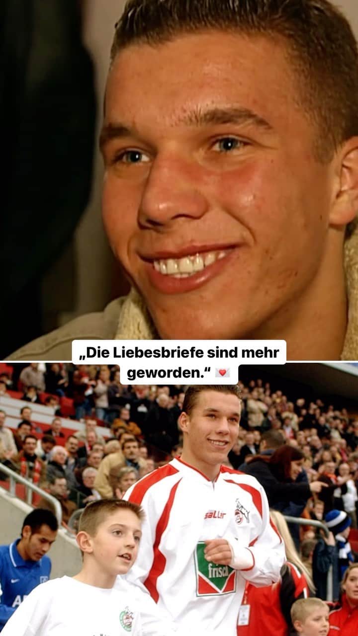 ルーカス・ポドルスキのインスタグラム：「„Das ist natürlich scheiße, nä?!“ – Legendäres Interview am Ende 😂  #OnThisDay vor 2️⃣0️⃣ Jahren feierte @lukaspodolski als 18-Jähriger sein Bundesligadebüt für den 1. FC Köln. 😍 ___ #effzeh | #podolski | #lukaspodolski | #bundesliga」