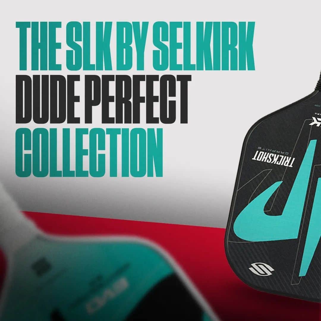 Dude Perfectのインスタグラム：「The #1 brand in pickleball has partnered with the #1 viral name in sports entertainment to bring you The SLK by Selkirk @dudeperfect Collection! 💯  Featuring the new SLK x Dude Perfect Trickshot Bundle, limited edition Dude Perfect Evo 2.0 Control Max, and the SLK x Dude Perfect Trickshot paddle! 🔥  Tap the link in our bio to shop now! 🔗」