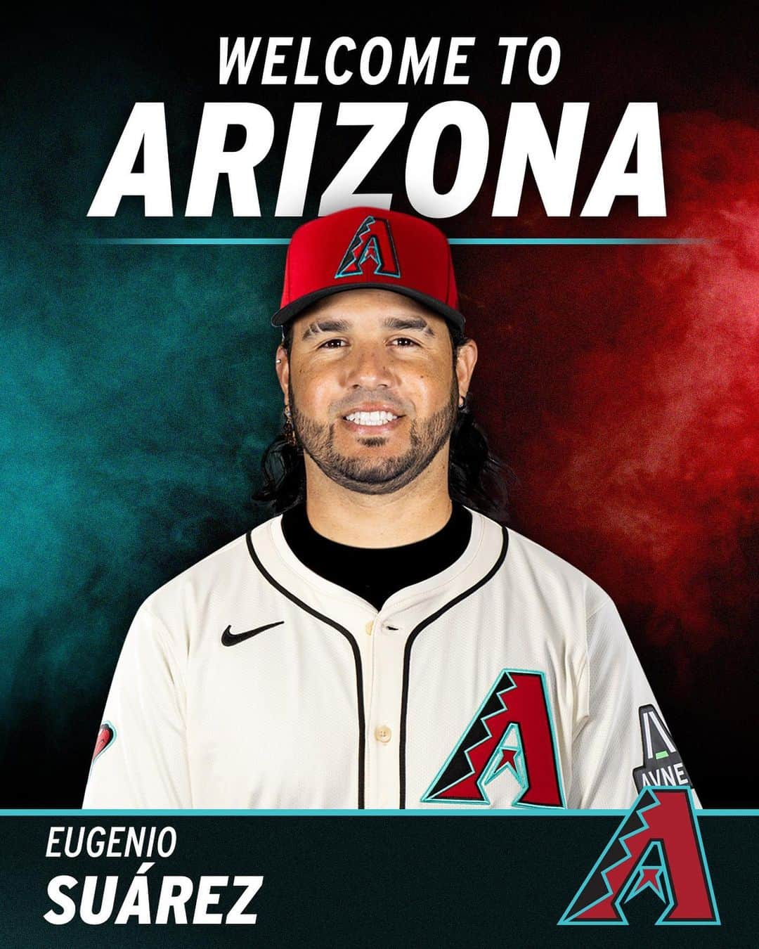 アリゾナ・ダイヤモンドバックスさんのインスタグラム写真 - (アリゾナ・ダイヤモンドバックスInstagram)「Welcome to Arizona, @eugenio_suarez7!」11月23日 4時40分 - dbacks