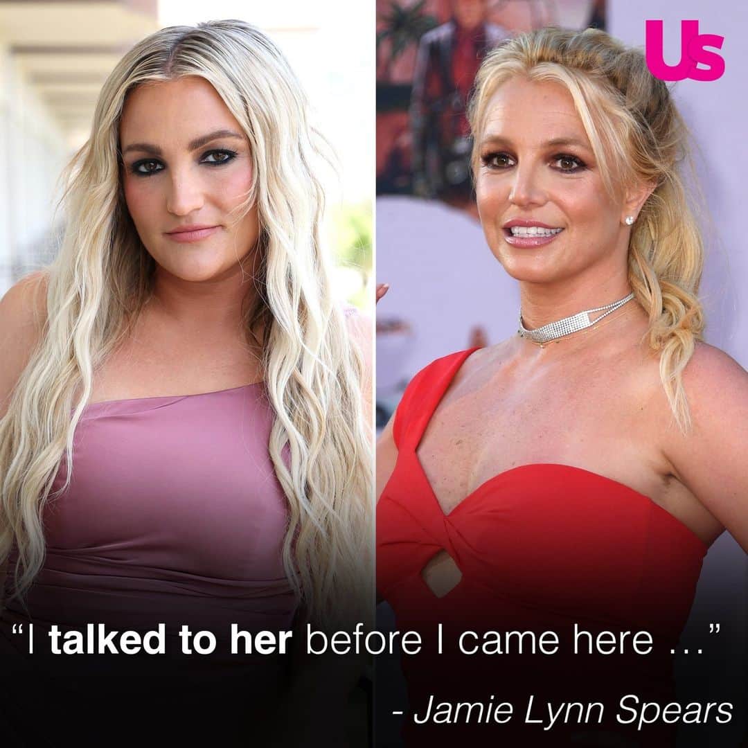 Us Weeklyのインスタグラム：「Shortly before Jamie Lynn Spears went off to the #ImACeleb jungle, she reconnected with sister Britney Spears. Read what she shared about their recent chat following the release of #TheWomanInMe at the link in bio. (📸: Getty)」