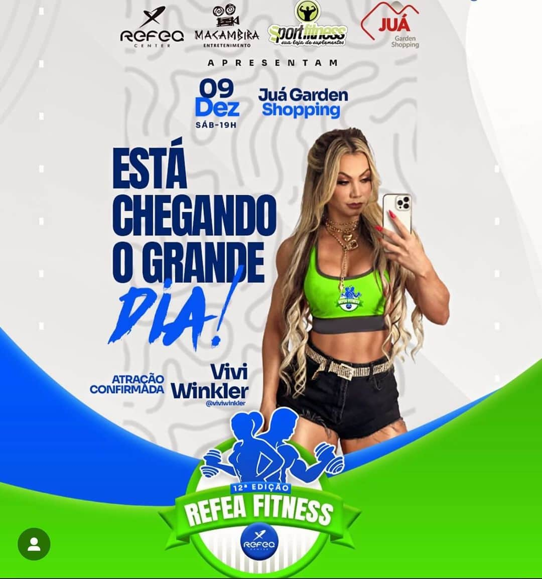 Vivi Winklerのインスタグラム：「ATENÇÃO JUAZEIRO- BAHIA, estou chegando viu. No próximo dia 09/12 estarei na @refeacenter_oficial fazendo aquela bagunça que amamos !!! Espero vcs demais 😍😍😍😍😍😍」