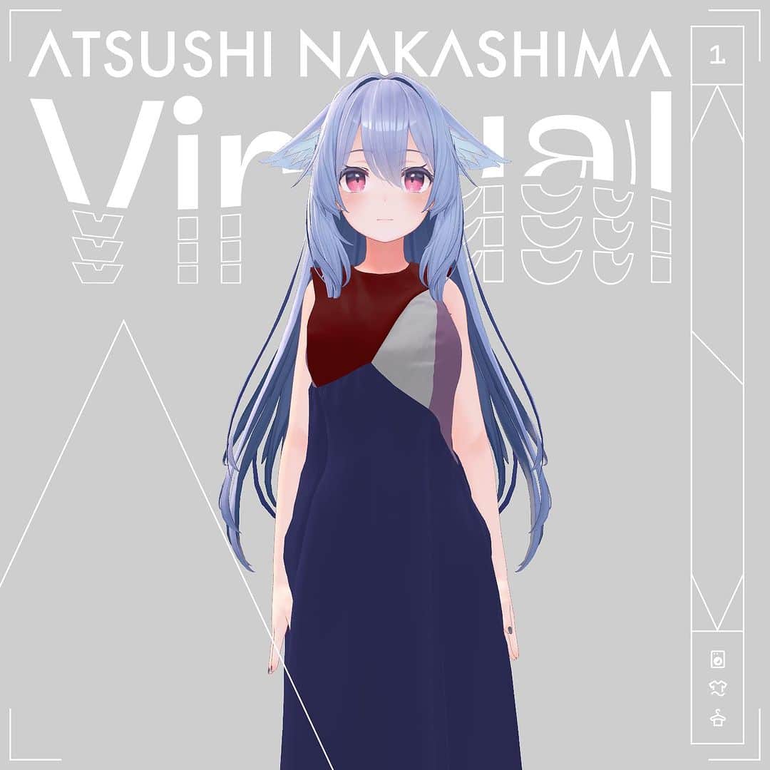 アツシナカシマのインスタグラム：「#atsushinakashima #アツシナカシマ #atsushinakashimavirtual #virtualfashion   https://nakashima-3d.booth.pm/」