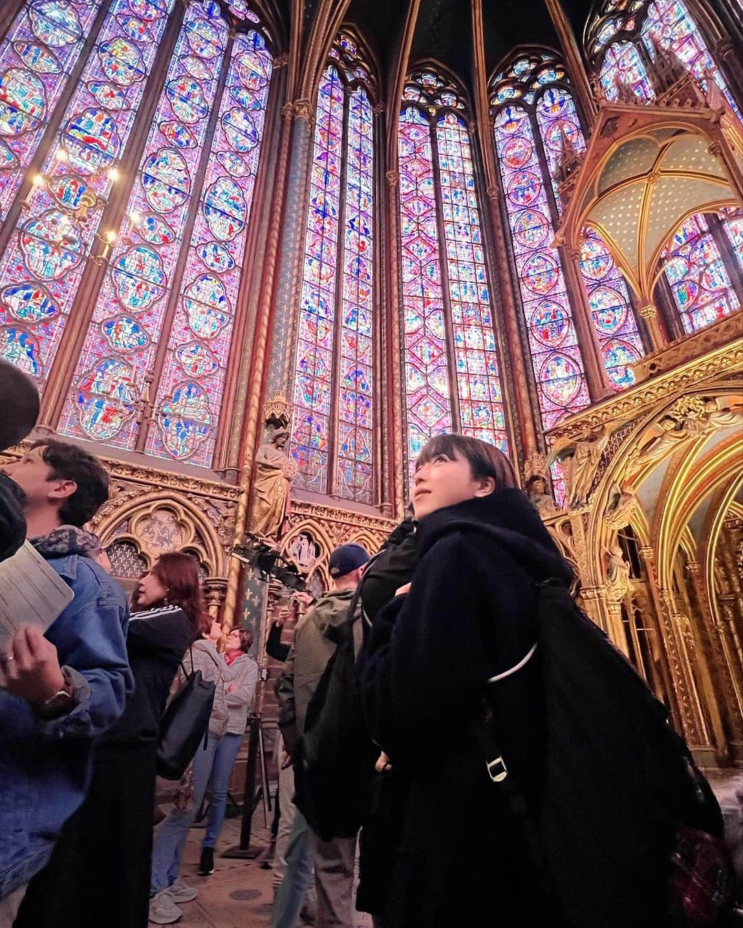 小池花瑠奈のインスタグラム：「・ Sainte chapelle パリに来たらまた訪れたい場所。  #saintechapelle #paris」