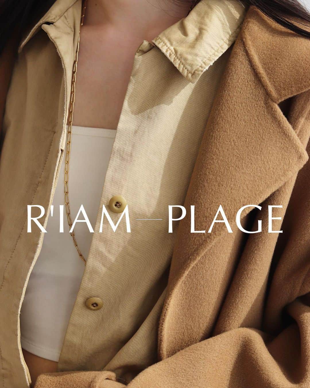 plageのインスタグラム：「R’IAM-PLAGE 2023AW 11/4sat.ON SALE ⁡ ⁡ ・R’IAM ビックラペルコート No.23020922601040 ¥104,500 col:キャメル size:36/38 ※店舗11/4(土)発売予定 ※web予約販売中 ⁡ ・R’IAM JUMP SUIT No.23040922301040 ¥36,300 col:ベージュ size:36/38 ※11月中旬入荷予定 ※web予約販売中 ⁡ ⁡ ⁡ ⁡ #Plage #プラージュ #baycrews #ベイクルーズ #fashion #ファッション #coordinate #コーディネート #RIAMPLAGE」