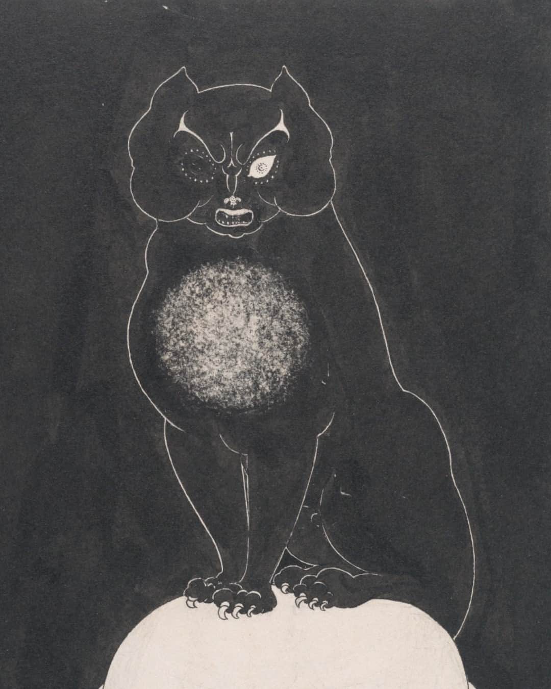 メトロポリタン美術館さんのインスタグラム写真 - (メトロポリタン美術館Instagram)「“I came to look upon it with unutterable loathing, and to flee silently from its odious presence, as from the breath of a pestilence.” — Edgar Allan Poe 😱 ⁣⁣ ⁣⁣ National Cat Day + spooky season = Mr. Poe⁣ ⁣⁣ In December of 1893, artist Aubrey Vincent Beardsley was commissioned to illustrate a new American edition of Poe's "Tales of Mystery and the Imagination." Beardsley accepted, writing that the material offered "an admirable chance of picture making."⁣⁣ ⁣⁣ Responding to Poe's "The Black Cat" in this spine-chilling illustration, Beardsley shows the ferocious one-eyed feline that the narrator mistakenly walled up with the corpse of his wife. Revealed when the wall is broken through, the furious animal sits on the dead woman’s upright head, which Beardsley represents with masterful economy, using black lines against a white ground. In contrast, the background wall and cat are almost completely black, apart from a circular patch of white fur on the chest. ⁣⁣Spooky! ⁣⁣ ✍️ Aubrey Vincent Beardsley (British, 1872–1898). The Black Cat, for Edgar Allan Poe’s “Tales of Mystery and the Imagination,” Chicago, 1895-96, 1894. Pen, brush and India ink over graphite.」10月30日 7時58分 - metmuseum