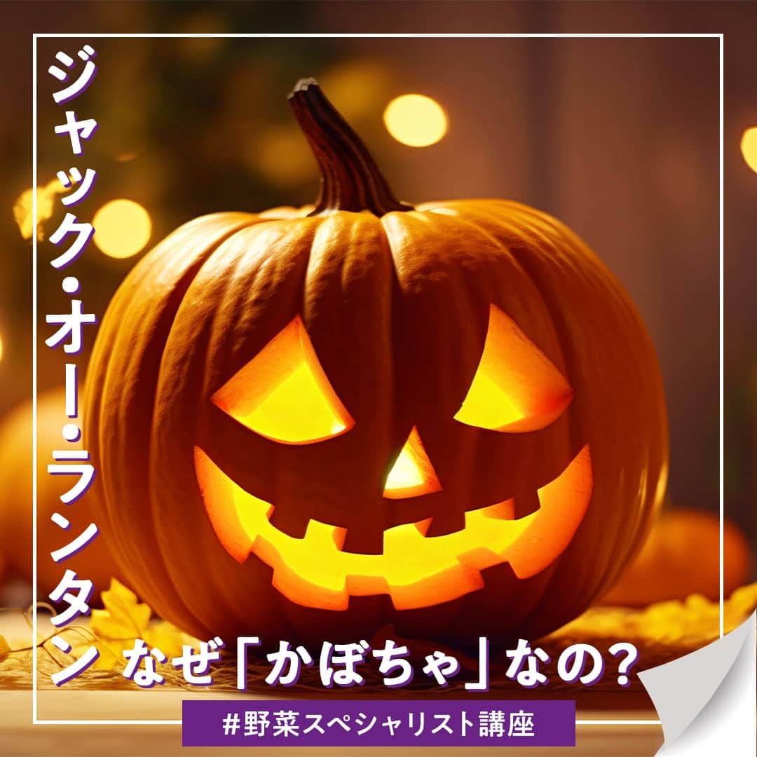 生涯学習のユーキャンのインスタグラム：「ハロウィンと言えば、かぼちゃ！と思った方は、「🎃（かぼちゃ）」のコメントで教えてください✨明日のハロウィンで誰かに教えたい💡と思った方は、「いいね❤」をお願いします！ ⁡ ⁡ ＼👻Happy Halloween🧛／ ⁡ 今回はハロウィンの豆知識をご紹介しました👍 「かぼちゃ」のイメージが強いジャック・オー・ランタンですが、もともとは「カブ」で作られていたとは…😳 野菜の生産によって、文化が変化していくなんて面白いですね！ ⁡ ユーキャンの野菜スペシャリスト講座では、現在の野菜を取り巻く環境についても学ぶことができます。 もちろん、野菜の特徴やレシピなども習得できますよ◎ 野菜の健康効果をアップさせる食べ合わせや、美味しい調理法を学んで、日々の料理に役立ててください🍽 ⁡ 今年のハロウィンには「かぼちゃ」を取り入れてみてはいかがでしょうか？🎃 ⁡ 講座の詳細は、ユーキャン(@ucan_official)のプロフィールにあるURLをタップして検索🔎 ⁡ ⁡ #ユーキャン #ユーキャンで資格 #資格マニア #資格取得 #資格勉強 #おとなの勉強垢 #社会人の勉強垢 #おすすめ講座 #自分磨き #ジャックオランタン #ジャックオーランタン #ハロウィン #ハロウィングッズ #ハロウィン準備 #雑学 #豆知識 #野菜 #野菜好き #美味しい野菜 #かぼちゃ #パンプキン」