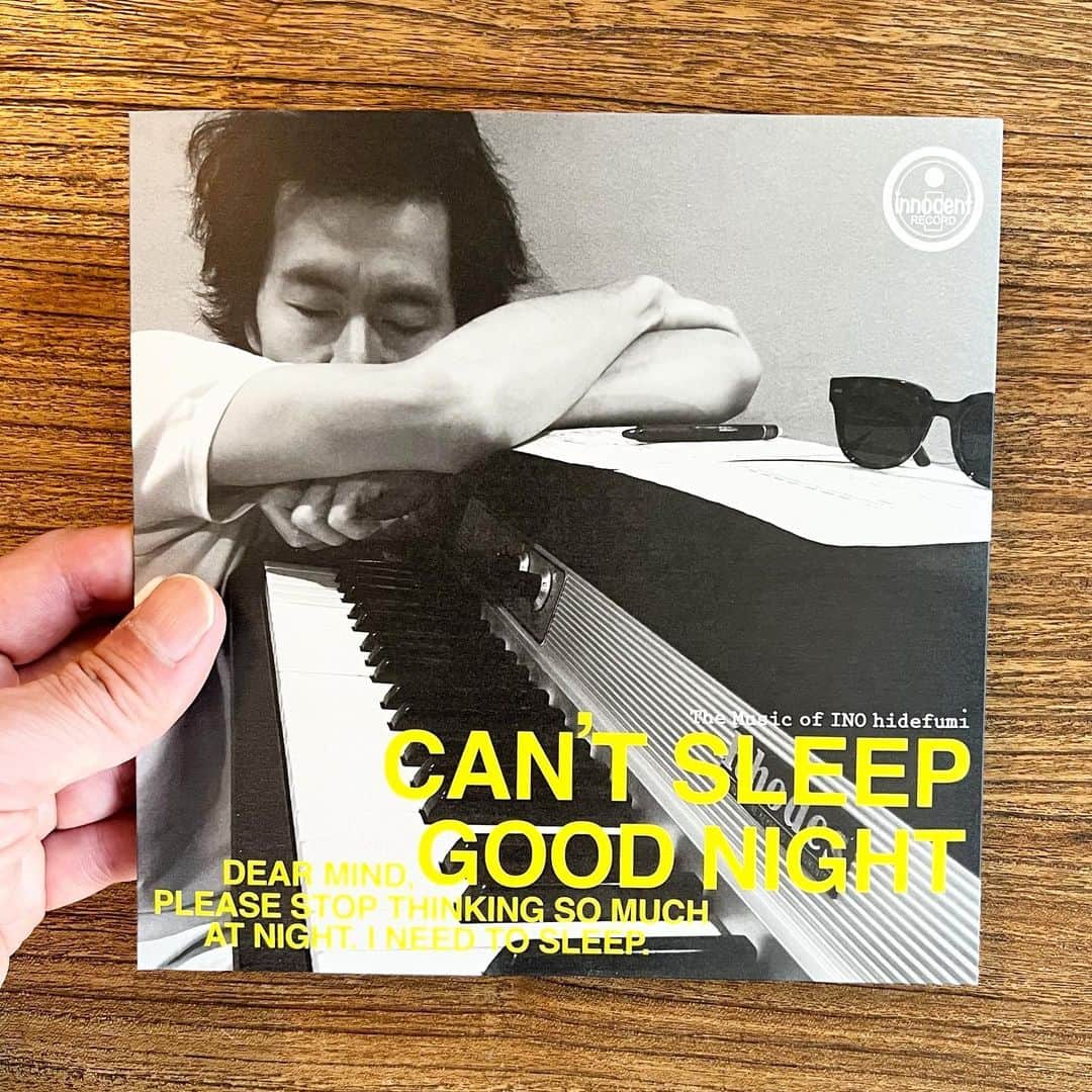 山田稔明のインスタグラム：「INO hidefumiの7インチ「CAN'T SLEEP」。 #朝一番に聴くレコード」