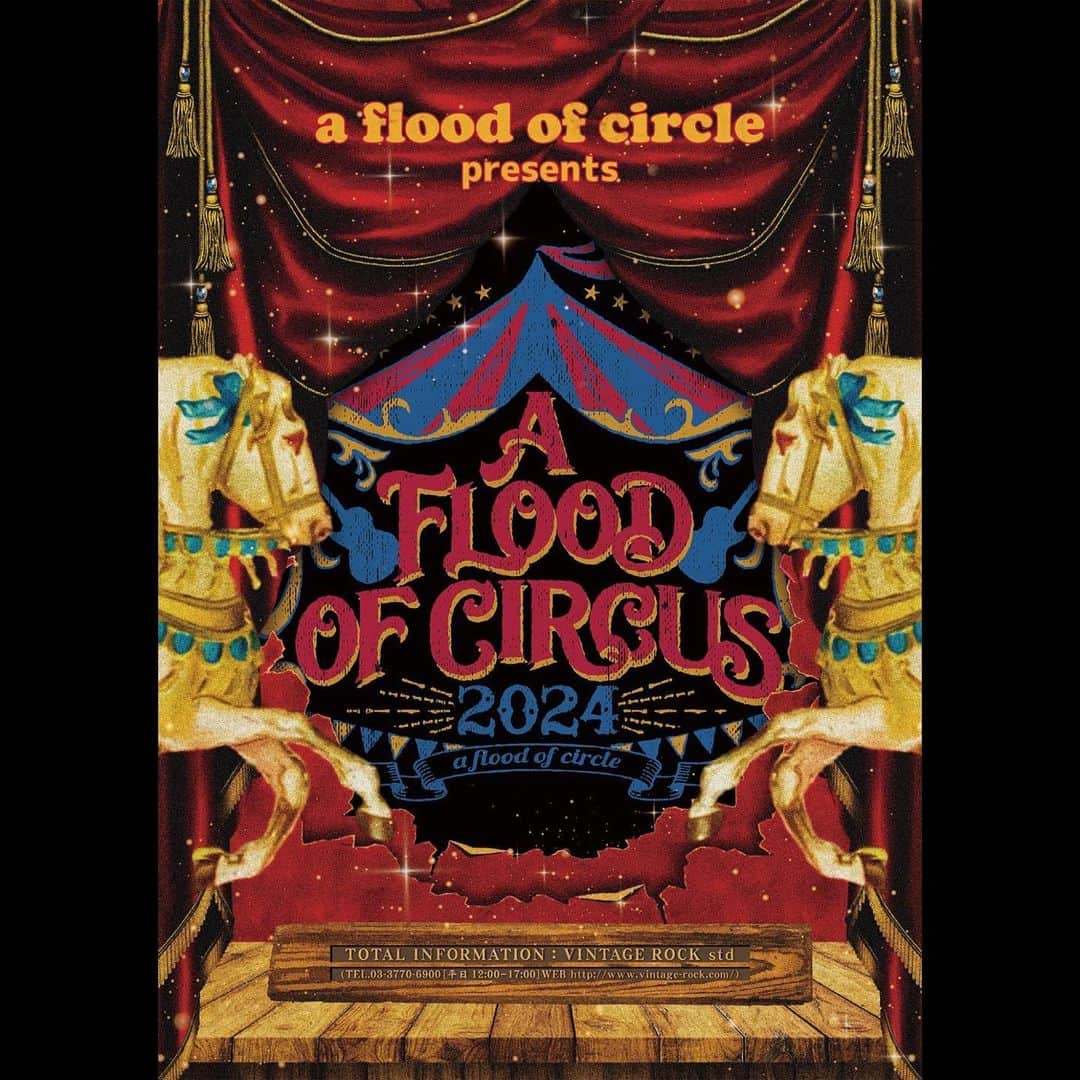 佐々木亮介のインスタグラム：「A FLOOD OF CIRCUS 2024 @a_flood_of_circle_official」