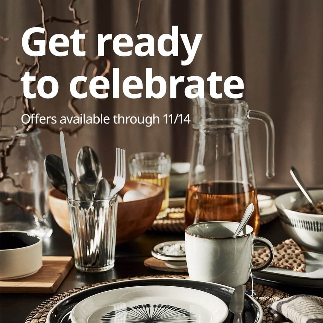 IKEA USAのインスタグラム：「Host the holidays with ease! Don’t miss big savings to match whatever you’ve got planned, with offers available through 11/14 only! Plus save even more with New lower prices. Shop at the link in bio.」