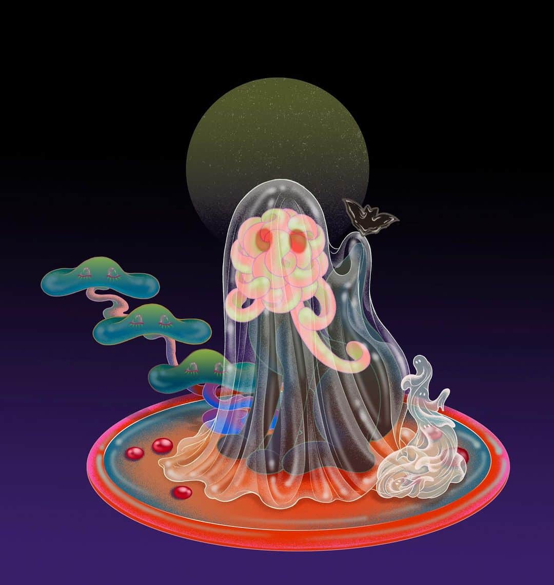晴日のインスタグラム：「trick or treat 👻🍬」