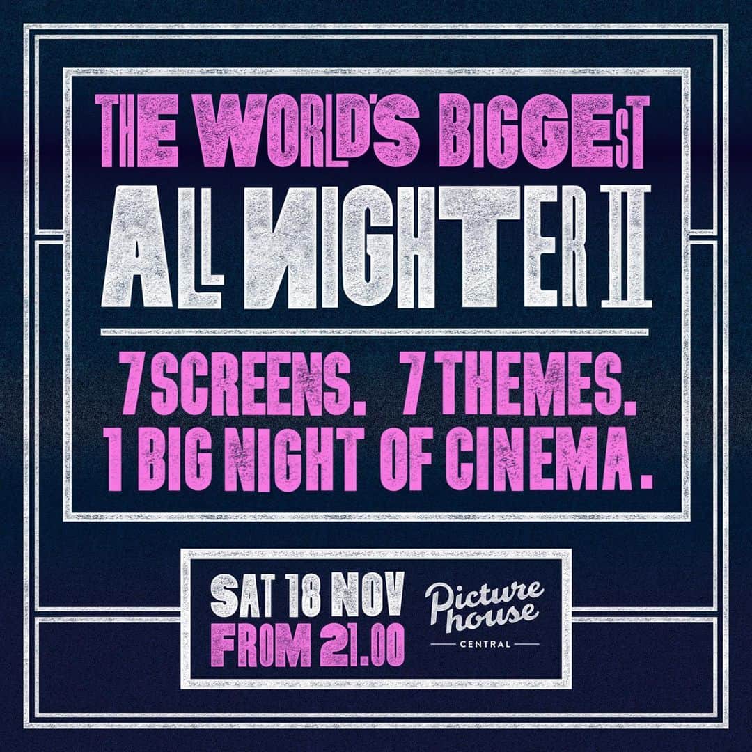 エドガー・ライトのインスタグラム：「Heads up UK. Are you ready for this? An all night marathon of my films?! The good folks at @picturehouses have an ALL NIGHTER at @picturehousecentral Sat 18 Nov. All of their screens filled with exciting stuff. And I’m delighted to be hosting a programme of 6 of my films in the ‘Wright on Wright’ screen. Come and see…   LAST NIGHT IN SOHO / BABY DRIVER / THE WORLD’S END / SCOTT PILGRIM VS THE WORLD / HOT FUZZ / SHAUN OF THE DEAD  Can you handle it? If so, I’ll see you there!   Link for tix in bio.」