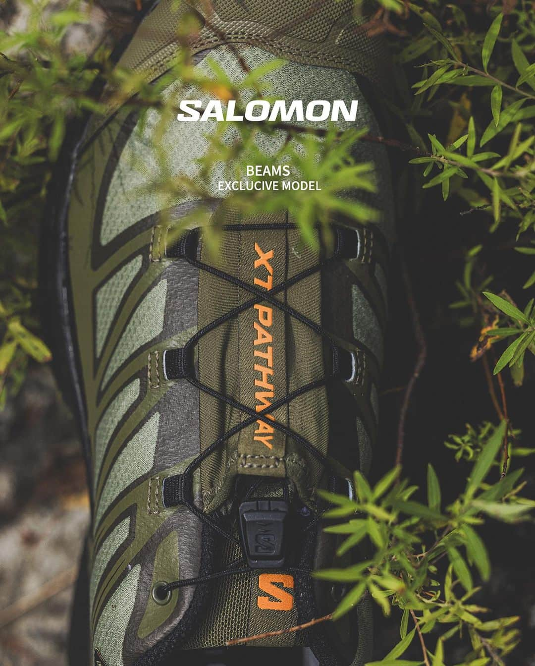 BEAMS MENのインスタグラム：「… Salomon for BEAMS Exclusive Color 11.4（Sat.）Release 『XT-PATHWAY GORE-TEX』 . スキーやトレイルランニングといったアウトドアシーンで圧倒的な存在感を放つ〈Salomon〉。  ブランドを代表するXTシリーズが持つ特徴的なテクノロジーと、シックなデザインを融合した『XT-PATHWAY GORE-TEX』の〈BEAMS〉エクスクルーシブカラーがリリース。  容易な着脱を可能にしたQuicklace™を採用し、軽量化と快適性を実現したSensifit™。さらには防水透湿性に優れたGORE-TEXを搭載。  全天候を網羅した本アイテムを是非お楽しみに！ . @salomon @salomon_japan @salomonsportstyle @beams_official @beams_mens_casual #salomon #salomonjapan #beams #xtpathway」