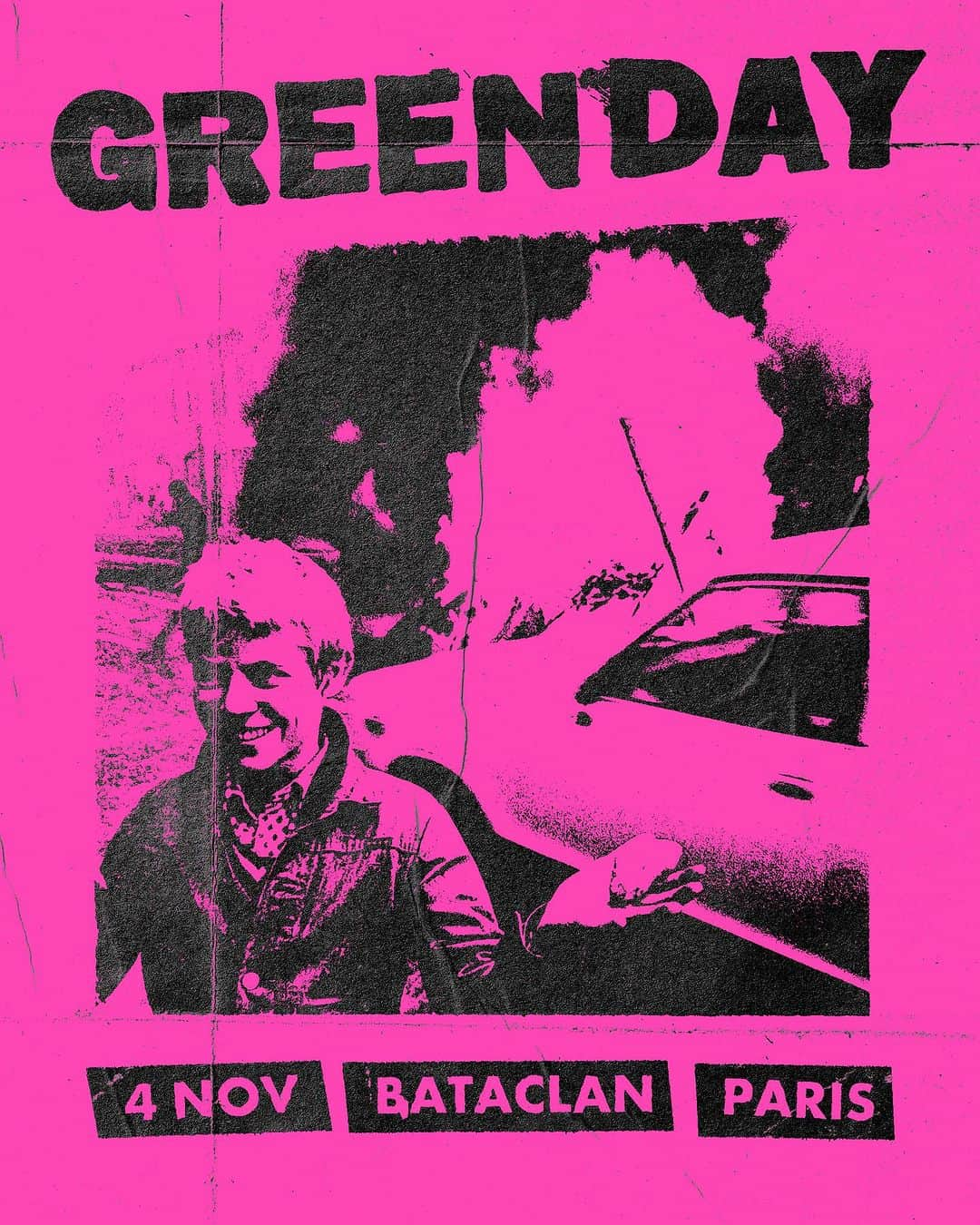 Green Dayのインスタグラム：「SURPRISE! We decided to hop on a plane and play a show in Paris. See you this Saturday, 4th November, at Bataclan!!! Tickets go on sale tomorrow 31 October, at 10am CET.  2 tickets per person. Anyone under 16 must be accompanied by an adult.   See you soon!!   p.s. we’ll be seeing some more of you in other cities very soon 😉」