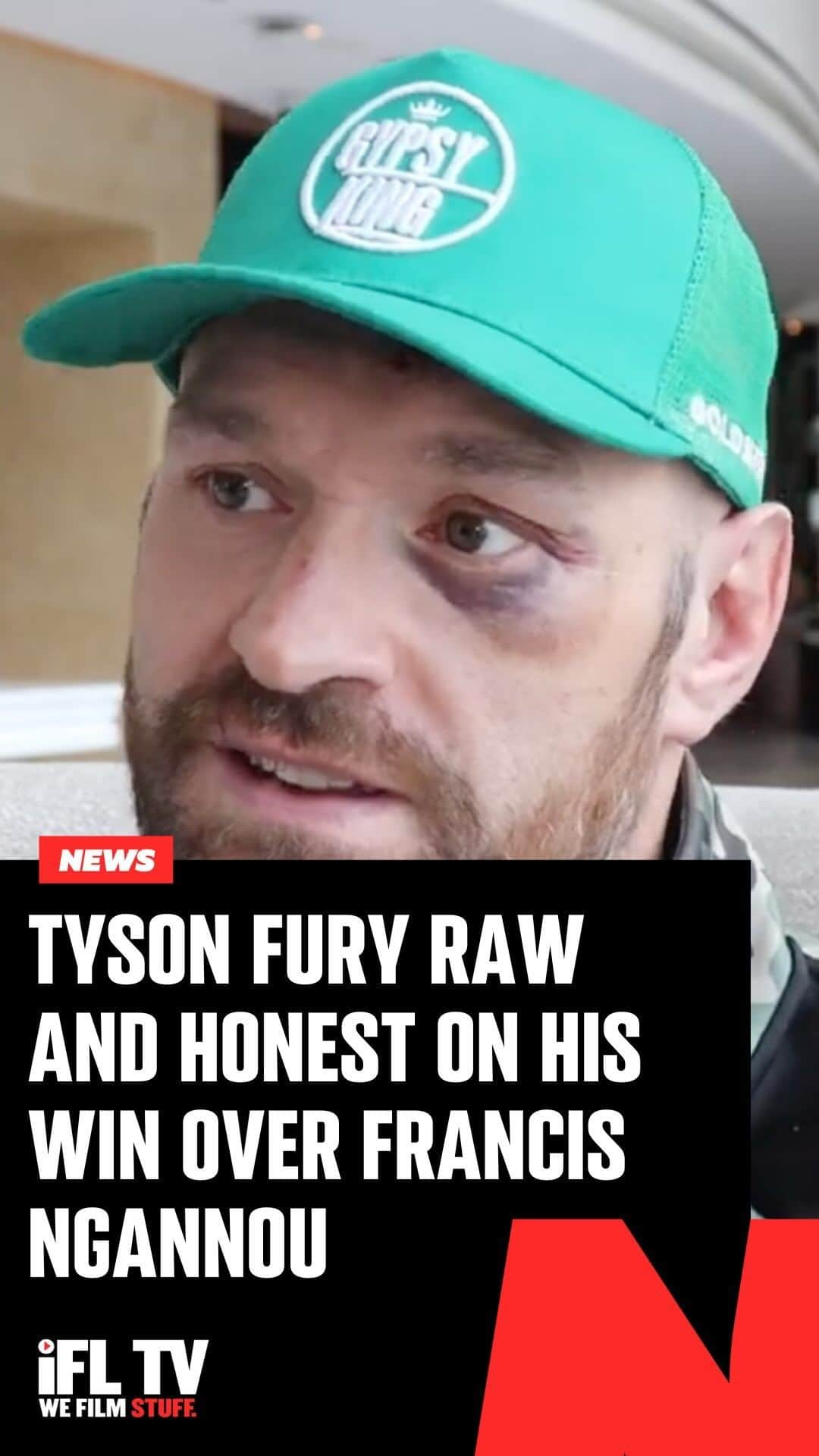 タイソン・フューリーのインスタグラム：「“BLAME ME IF YOU’RE GONNA BLAME ANYBODY”  Full interview with Tyson Fury now LIVE on our YouTube channel ‼️  Watch by clicking the link in our bio ✔️   #FuryNgannou | #TysonFury | #RiyadhSeason」