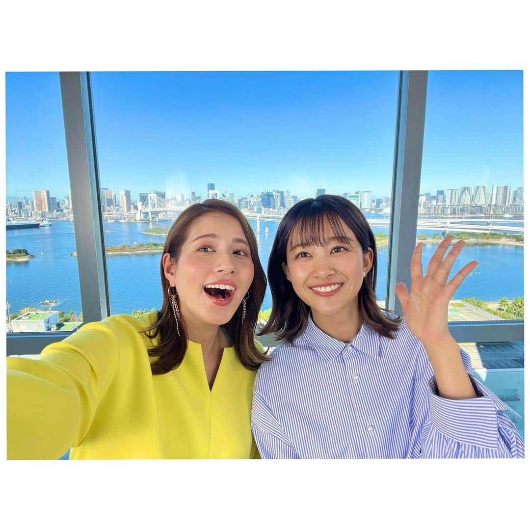 永島優美のインスタグラム：「* この青空、合成じゃないですよ〜🤪🌈 スッキリした秋晴れ☺️🍁 秋のこの天気が好き🫶🏻」