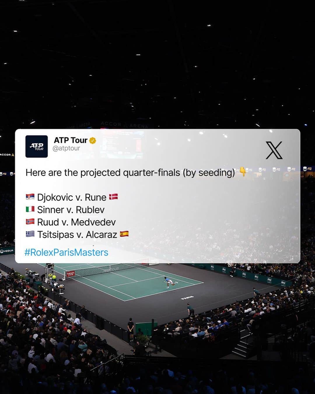 ATP World Tourさんのインスタグラム写真 - (ATP World TourInstagram)「📍Paris  Time to give us your predictions for the 2023 @rolexparismasters 🔮   #RolexParisMasters」10月30日 18時32分 - atptour