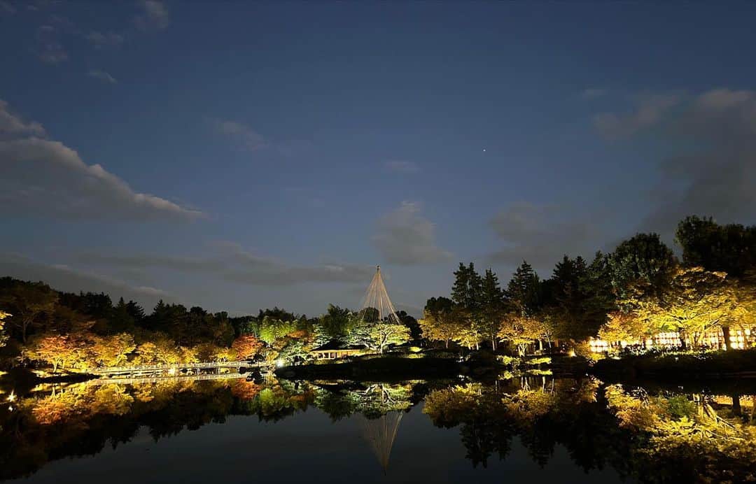 坪内紫苑さんのインスタグラム写真 - (坪内紫苑Instagram)「. . . 「TACHIHI BEACH 」で練習した後、 国営昭和記念公園の紅葉まつり&秋の夜散歩に行ってきました🍁 . イチョウはまだ完璧な黄色じゃなかったけど、音楽と光が連動した華やかな空間でした🤩 四季を楽しめる年齢になったかも。 楽しすぎて2時間散歩してた笑 最後の動画見てみてね🎥 . #立川#西立川#国営昭和記念公園#紅葉まつり#かたらいのイチョウ並木#日本庭園#秋#autumn #散歩」10月30日 18時51分 - s_t001712
