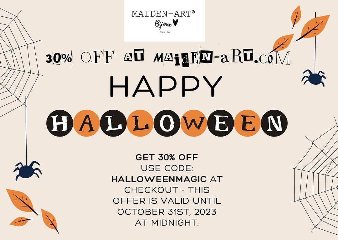 メイデンアートのインスタグラム：「Get ready for a spook-tacular surprise! 🎃👻 Explore the bewitching collection at www.maiden-art.com now! #HalloweenFashion #ShopNow」