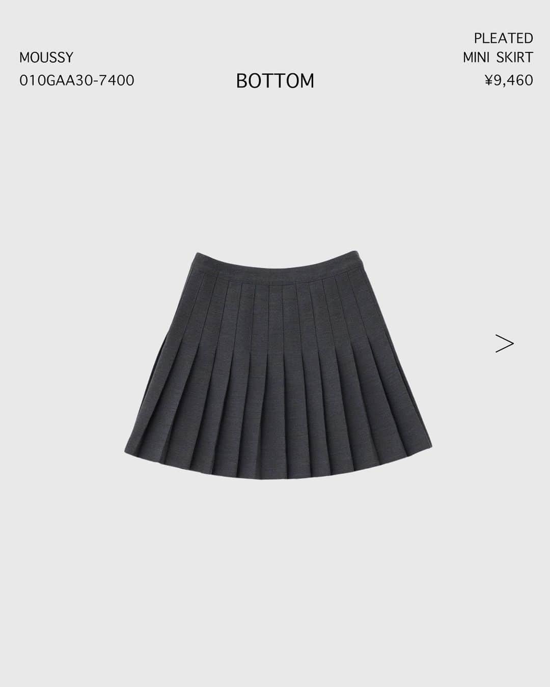 SHEL'TTER WEB STOREのインスタグラム：「【NEW IN】 - BOTTOM -  ━━━━━━━━━━━━━━━━  【MOUSSY】PLEATED ミニスカート ¥9,460 tax in Size：0,1,2 Color：T.GRY,BLK No：010GAA30-7400 ※発売中  【SLY】AGING SW CARGO パンツ ¥11,990 tax in Size：FREE Color：T.GRY,BLK,NVY No：030GAY81-2940 ※発売中  【MOUSSY】HOUNDSTOOTH PENCIL スカート ¥10,450 tax in Size：0,1,2 Color：BLK,BRN No：010GAS30-6450 ※発売中  気になるアイテムは画像をタップまたは  プロフィールのサイトURLをクリック✔  ━━━━━━━━━━━━━━━━  #SHELTTERWEBSTORE #SWS #MOUSSY #SLY #newin #2023AW #pleated #cargopants #pencilskirt #新作 #ミニスカート #プリーツスカート #カーゴパンツ #ペンシルスカート #千鳥柄 #スウェットパンツ #ロングスカート」