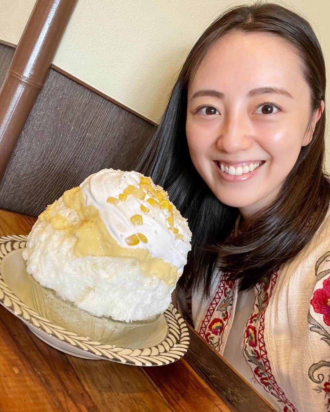 沢井美優のインスタグラム：「やる気スイッチみなさんはどこにありますか？  #沢井はかき氷です #🍧  #かき氷 #かき氷大好き  #かき氷は人を幸せにする #🧡　 　 #笑顔溢れる毎日を  #明日もきっと素敵な一日 #🍀」
