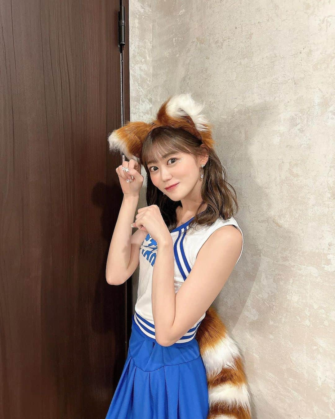 久木田菜々夏さんのインスタグラム写真 - (久木田菜々夏Instagram)「きつねダンスのファイターズガールに🦊💙  いっぱい元気でない時は応援してあげるね-`📢⋆先取りハロウィン!!!🎃  #野球 #チア #ハロウィン」10月30日 20時03分 - nanaka_kukita