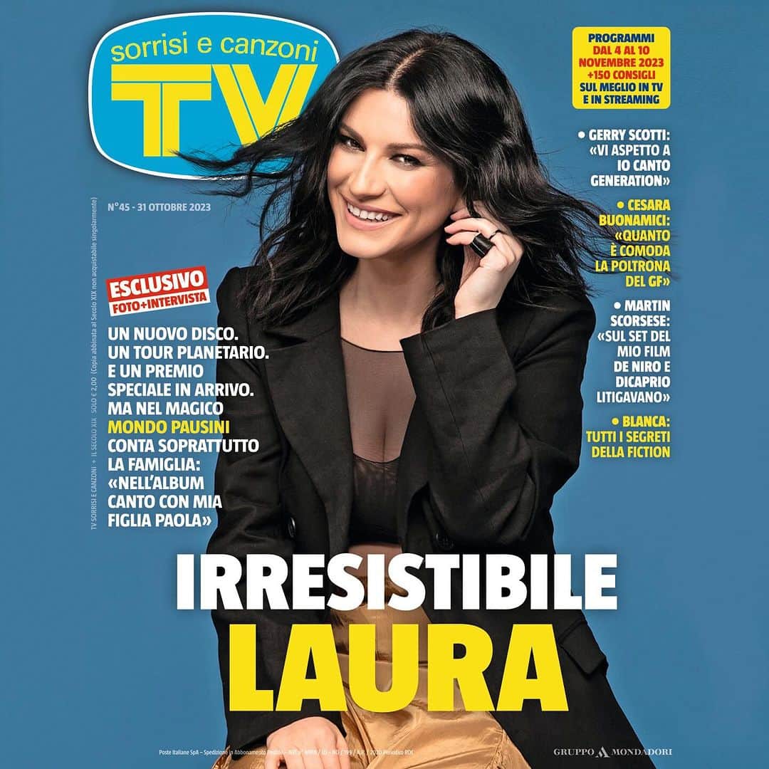 ラウラ・パウジーニさんのインスタグラム写真 - (ラウラ・パウジーニInstagram)「Questa settimana sarò sulla copertina di @tvsorrisi. Nell’intervista di #enricocasarini vi porterò nel mondo del mio nuovo album Anime Parallele e… abbiamo parlato anche del tour mondiale 2023/2024 che partirà da Rimini il prossimo 8 dicembre! ✨  Interview: #enricocasarini Photo: @leandroemede Styling: @susanna_ausoni MUAH: @danielazeqo Press office: @goigest」10月30日 20時19分 - laurapausini