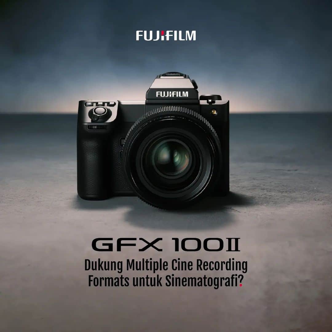 のインスタグラム：「Bagi para sinematografer, gimana nih pendapatnya tentang multiple cine recording formats yang ada pada GFX 100 II? Coba komen dibawah!  #FujifilmIndonesia #Fujifilm_id #GFX100II」