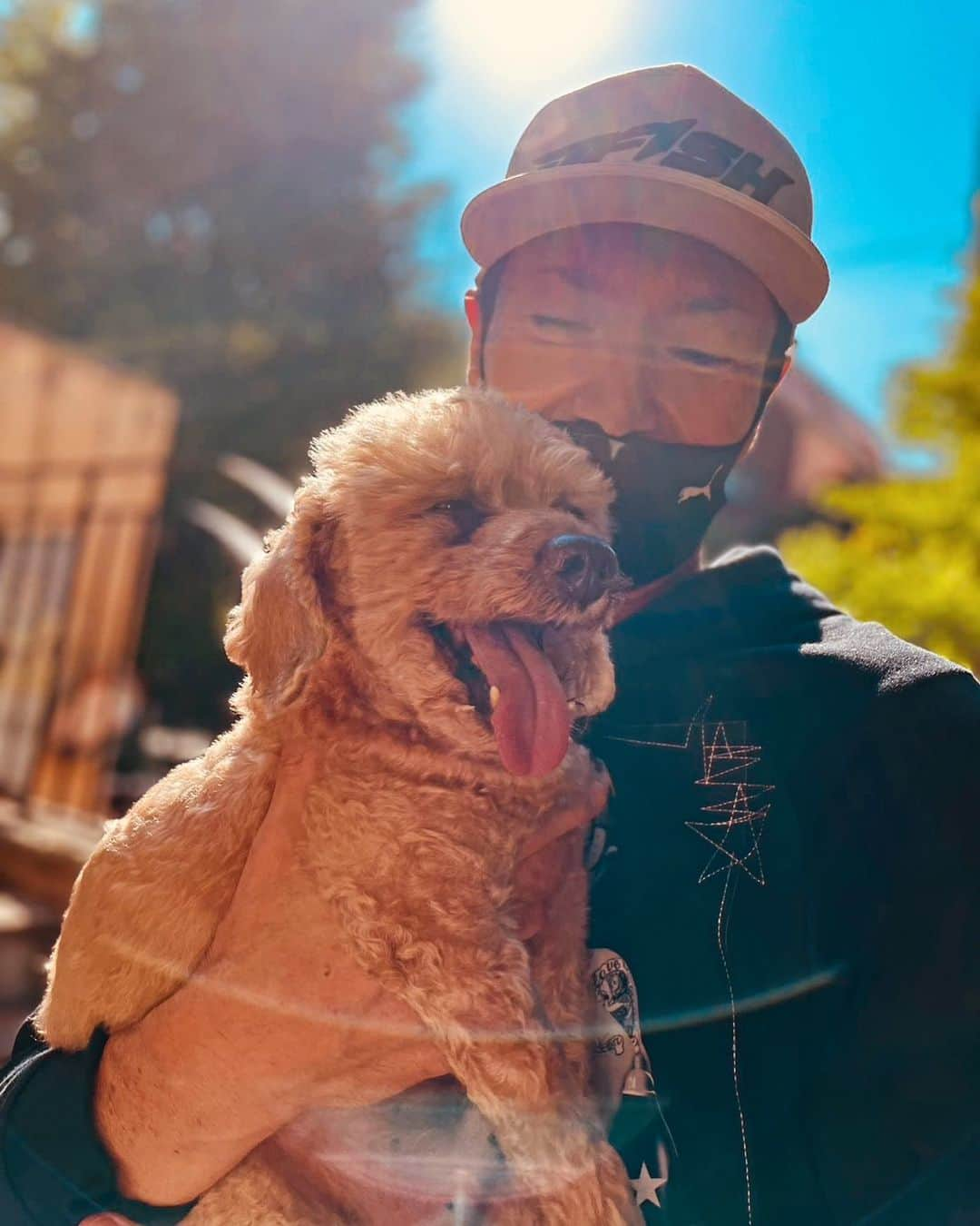 マイケル富岡さんのインスタグラム写真 - (マイケル富岡Instagram)「健康で元気が1番♡本日も気持ちの良い気候なのでmokoを連れてテラスランチmtg♪15歳…まだまだ頑張ろうね♡ #mybabe #mylove #15yrsold #長生きしてね #感謝 #actor #actorslife #マイケル富岡 #俳優 #タレント #愛犬 #愛犬家 #長寿 #ドライブ #jfish #seadoo #love #family #cafe #terrace #shooting #usatv #starlean」10月30日 20時53分 - michaeltomioka