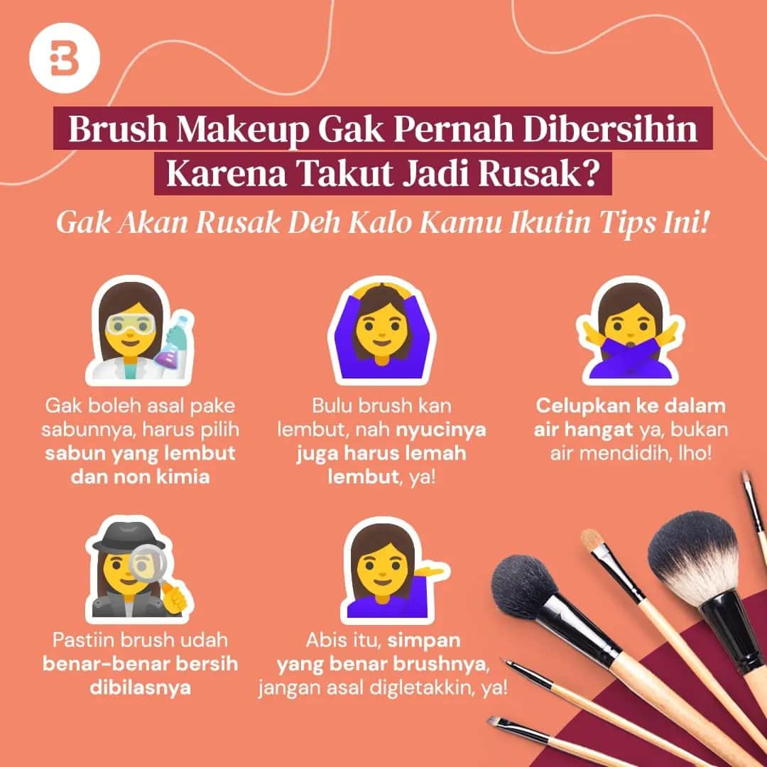 Beauty | Health | Fashionさんのインスタグラム写真 - (Beauty | Health | FashionInstagram)「Kadang jadi maju mundur gak sih mau bersihin, pas mau bersihin tapi kok ya takut nanti rusak dan bulunya pada rontok, padahal ya ujung-ujungnya magernya juga gak ketahan. Hayo, siapa orangnyaaaa????🫠🤐  Nah, udah deh mulai sekarang gak ada lagi alasan buat takut kalo kamu udah ikutin tips yang Beautynesia kasih ini!😅😌✨ —-- Jangan lupa untuk follow @Beautynesia.id untuk berita menarik seputar wanita dan lainnya!  Follow juga instagram : @beautynesianews 💄 @mommyasia.id 🤰🏼👶🏻 —---- #beauty #tips #tipskecantikan #brush #makeup #brushmakeup #beautynesiaid」10月30日 21時07分 - beautynesia.id