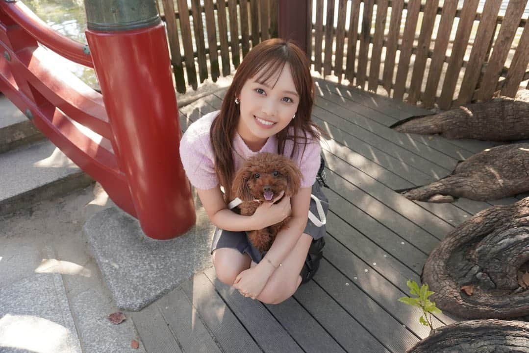 濱岸ひよりさんのインスタグラム写真 - (濱岸ひよりInstagram)「🐶🐤  #hamahiyogram #濱岸ひより #大宰府」10月30日 21時08分 - hiyotan928_official