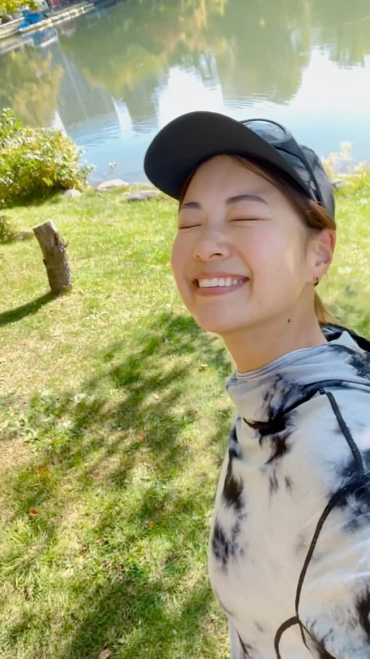 中村優のインスタグラム：「SAPPORO RUN🌿🏃‍♀️🌞🌿 北海道神宮⛩️→森彦☕️🥪→円麦🥖→中島公園⛲️  森彦と円麦はたまたま走ってて見つけたお店だけど、人気店で(知らなかった)コーヒーもパンもすんごく美味しかった😙」