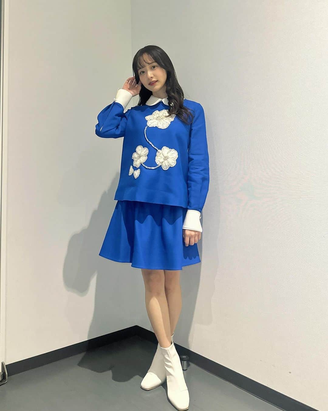 のインスタグラム：「. D.LEAGUE 生中継ありがとうございました！ 珍しい青の衣装でした💙🤍」