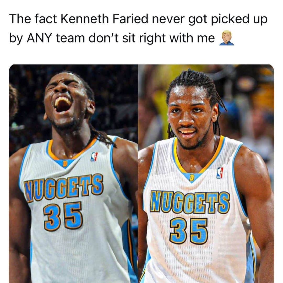 ケネス・フェリードのインスタグラム：「I get that he’s not your typical modern day shooting big man but there are so many valuable bigs that play just like Faried (Rob Williams, Jarrett Allen, Looney) He would give you 100% EFFORT & hustle on defence and was an insane lob threat, The league really abandoned him 🤷‍♂️🤦🏼‍♂️ #KennethFaried  - Follow (me) @editsxnba for more! ❤️」