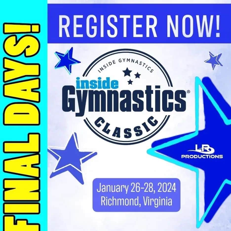 Inside Gymnasticsさんのインスタグラム写真 - (Inside GymnasticsInstagram)「➡️ Final Days to Register!!! Join us in January at the first-ever Inside Gymnastics Classic! Champions will be crowned and scholarships awarded! Walk the red carpet and be featured in Inside Gymnastics magazine!  ➡️ For all of the Info & Registration see Insidegymnasticsclassic.com」10月30日 22時36分 - insidegym