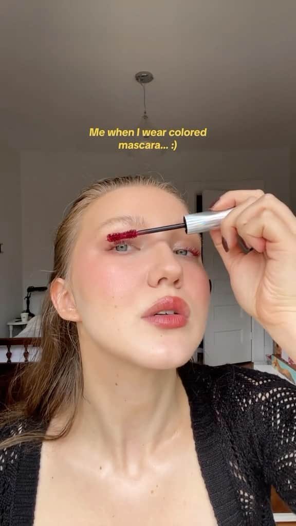 パット・マグラスのインスタグラム：「RENEGADE RED✨✨✨ Celebrating the gorgeous @bellakrys and her striking #PMGLabLove look featuring DARK STAR Colour Blitz Mascara in ‘RENEGADE RED.’ Take your lashes to new dimensional extremes. 🚀 SHOP NOW at PATMcGRATH.COM.  ✨STARRING✨  DARK STAR Colour Blitz Mascara ‘RENEGADE RED’ - Vibrant True Red」